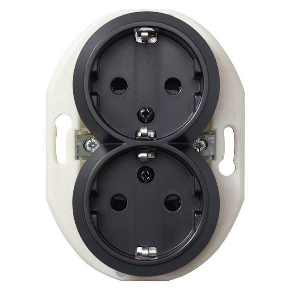 Pistorasia Schneider Electric Renova 2s/16A/230V/IP21 2-piir. MUSTA