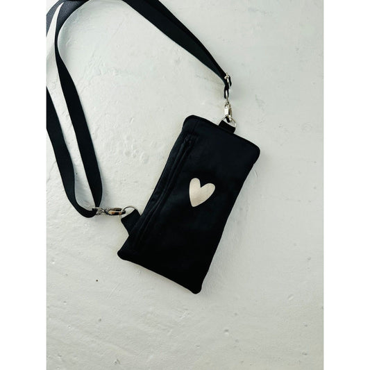 Puhelinkotelo Garbanota Sydän - Musta