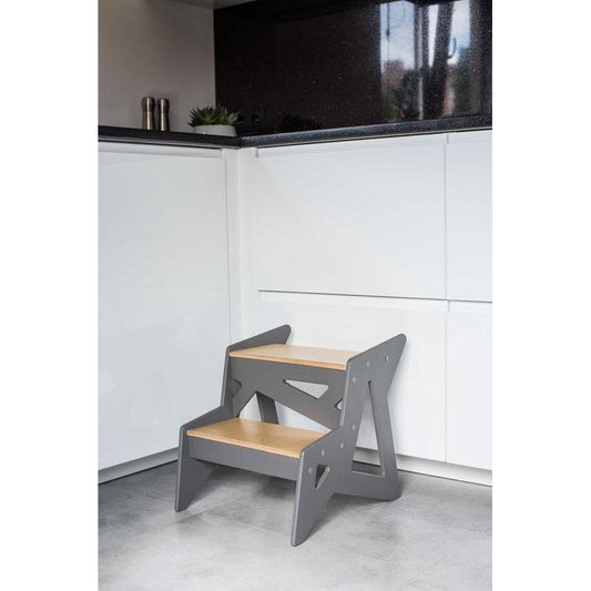 Puinen porrasjakkara (kolme eri väriä) - Kotikauppa