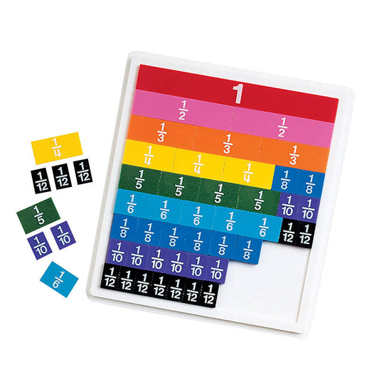 Rainbow Fraction Tiles With Tray Learning Resources LER 0615 - Kotikauppa