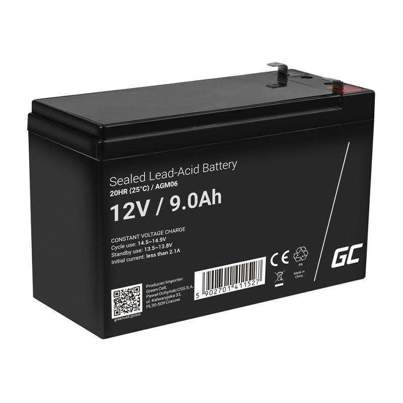 Rechargeable battery AGM 12V 9Ah Maintenancefree for UPS ALARM - Kotikauppa