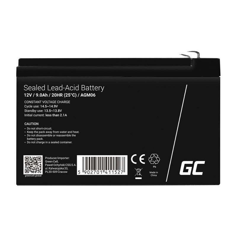 Rechargeable battery AGM 12V 9Ah Maintenancefree for UPS ALARM - Kotikauppa