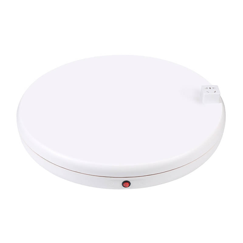 Rotating display stand Puluz with power socket 45 cm (white) - Kotikauppa