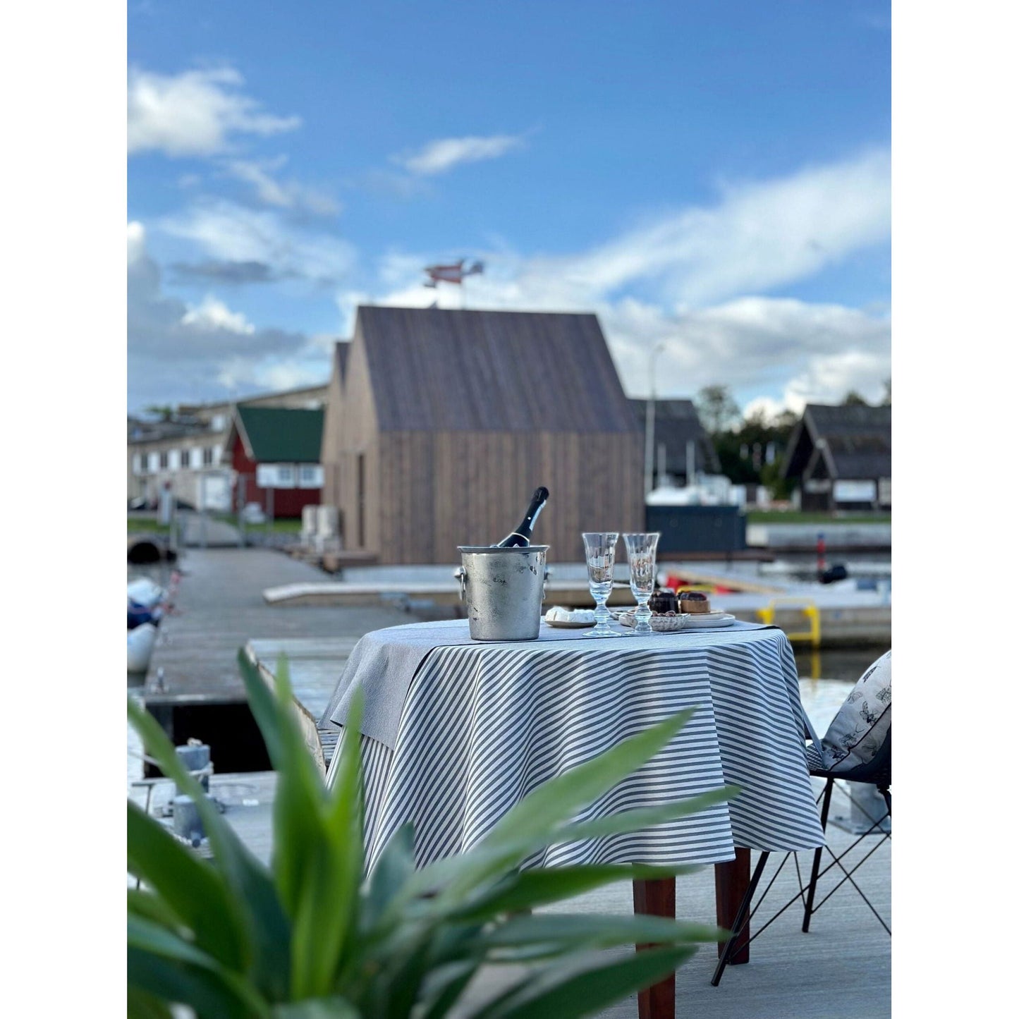 Round Tablecloth, Recycled Fabric - Nord 1 - Kotikauppa