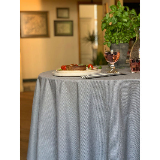 Round Tablecloth, Recycled Fabric - Nord 2 - Kotikauppa