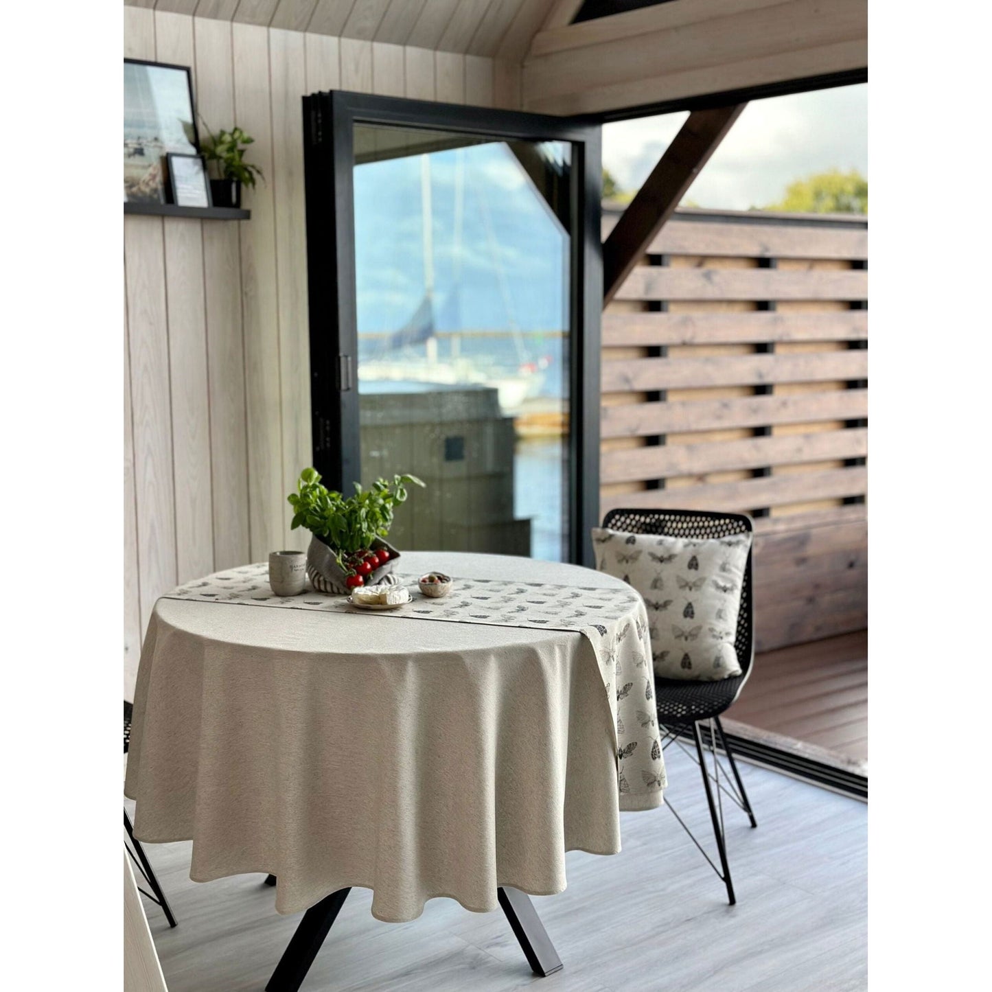 Round Tablecloth, Recycled Fabric - Nord 3 - Kotikauppa