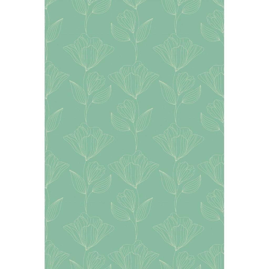 Sage Floral Powder Room (itseliimautuva) - Kotikauppa