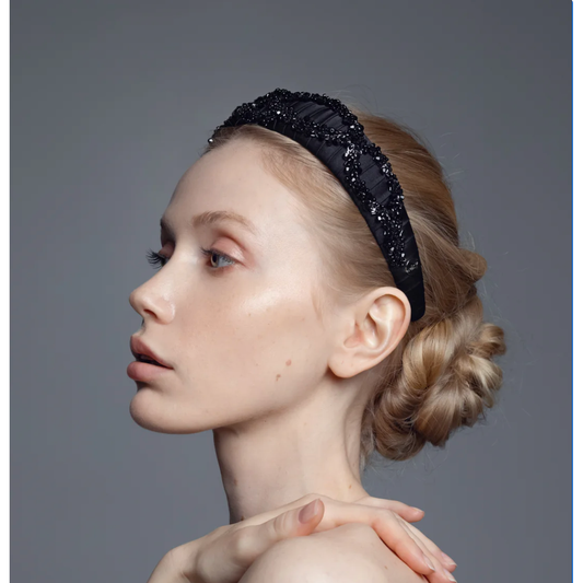 Mulberry Silk Beaded Headband Hestia