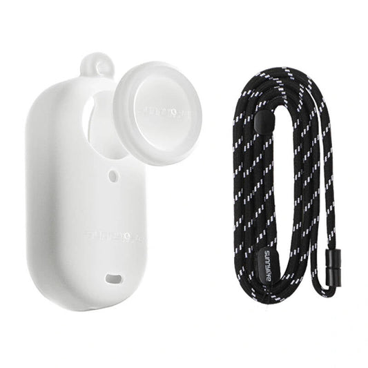 Silicone case with a leash Sunnylife for Insta360 GO 3S (white) - Kotikauppa