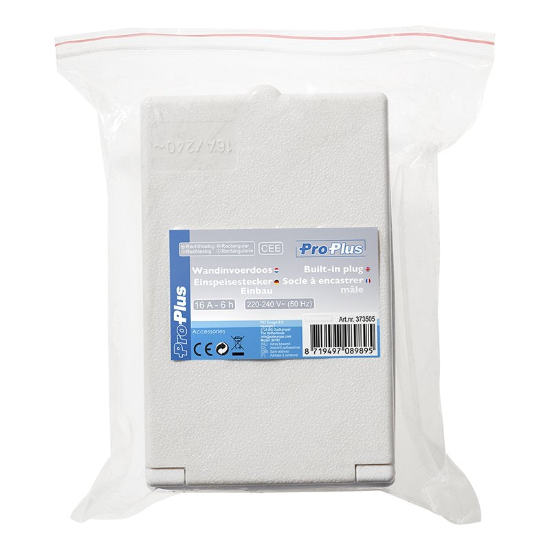 Sisäänrakennettu CEE-pistoke suorakaiteen muotoinen - Kotikauppa