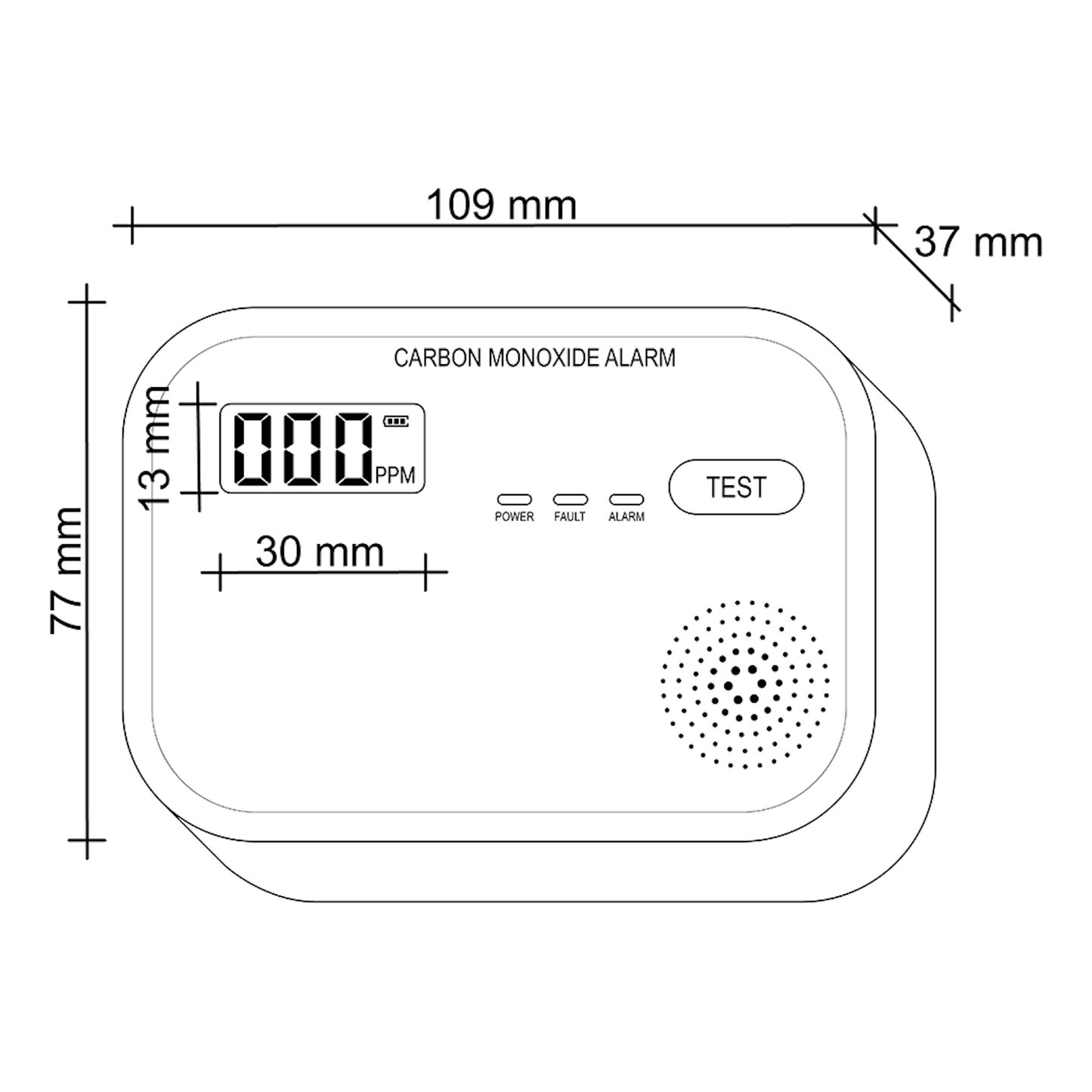 HÄKÄVAROITIN OPAL 3X1,5V LCD NÄYTTÖ