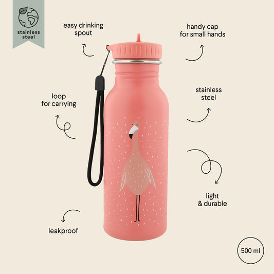 Stainless Steel Bottle 500 ml - Mrs Flamingo - Kotikauppa