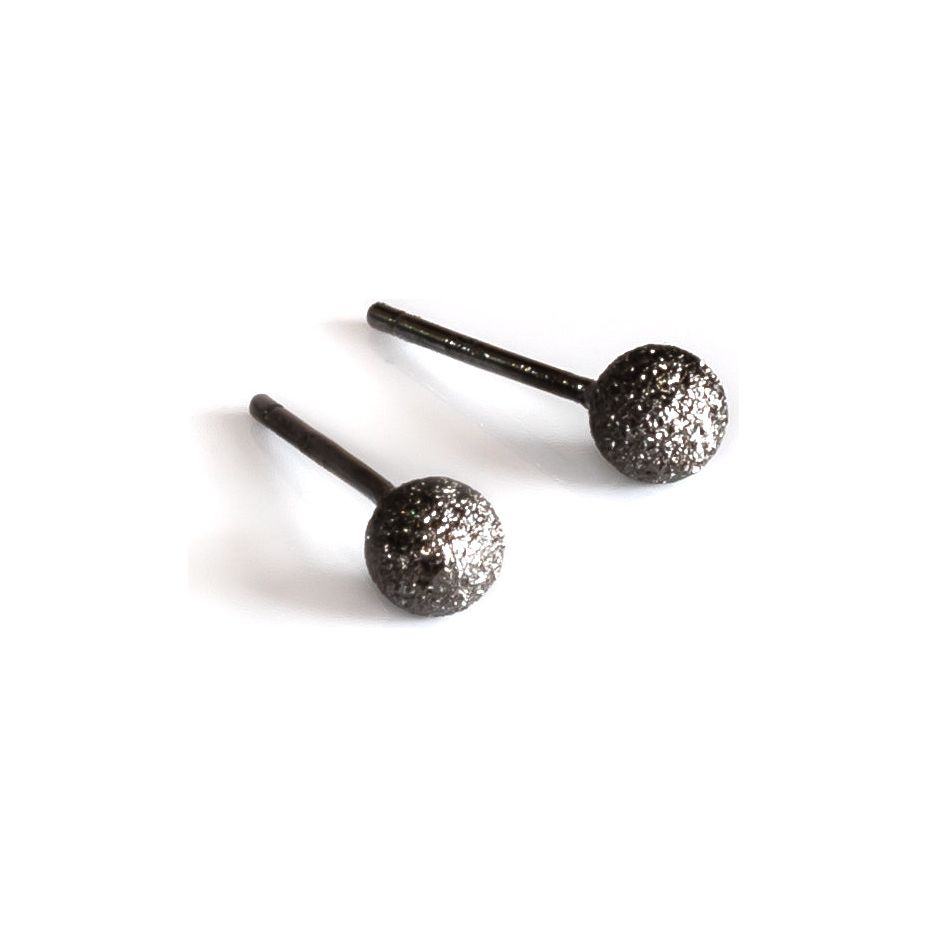 Sugarball Earrings - Rose Gold, Silver and Black