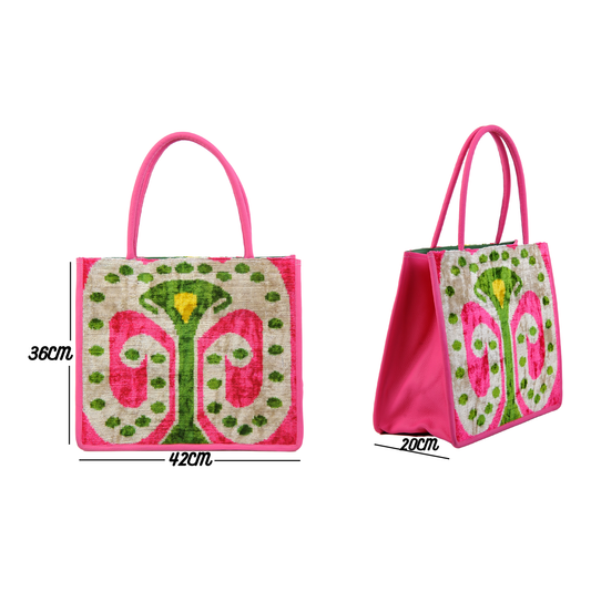 Suuri olkalaukku Aishling (nahkaa ja silkkiä) - Kotikauppa