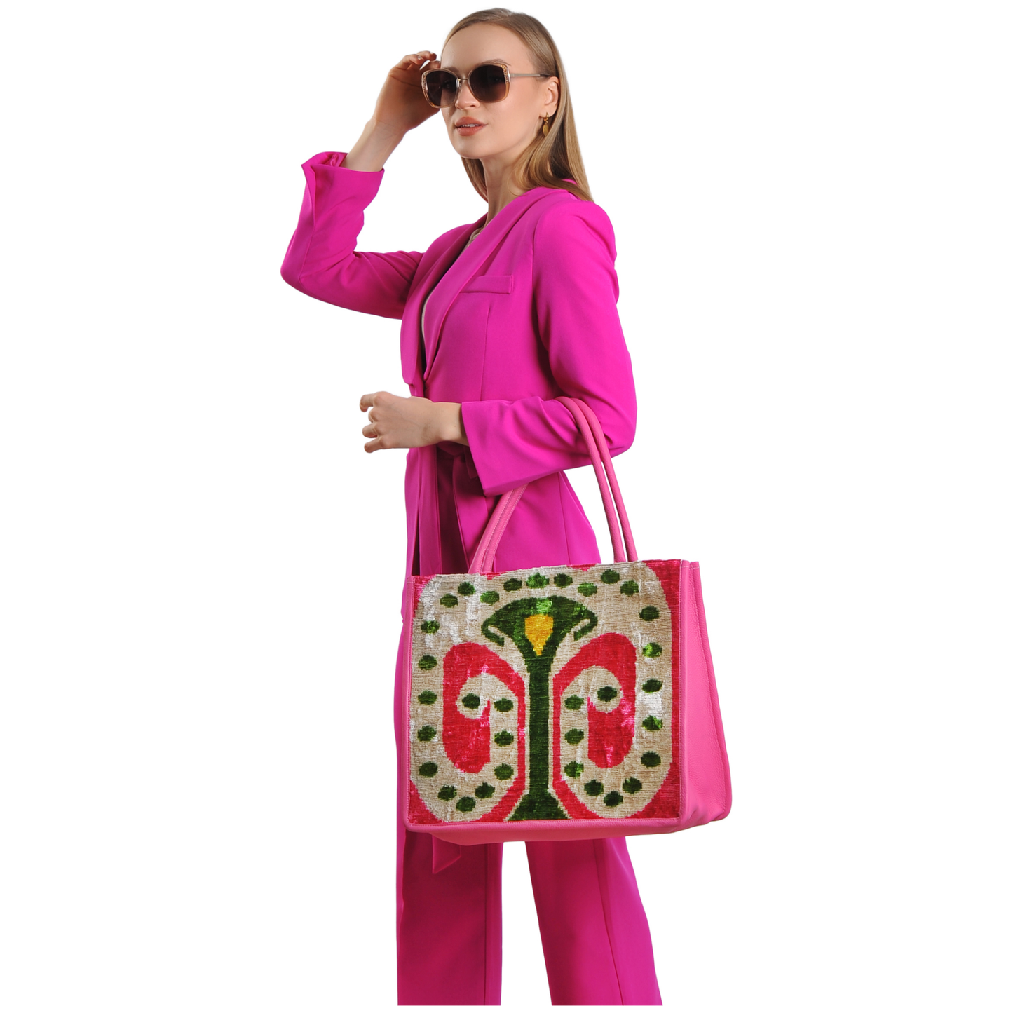 Suuri olkalaukku Aishling (nahkaa ja silkkiä) - Kotikauppa