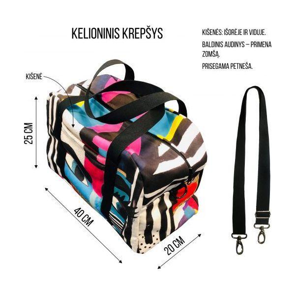 TRAVEL BAG COLORED TULIPS - Kotikauppa