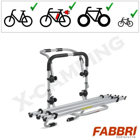 Takaluukku pyöräteline 3 polkupyörälle Bici Ok 3 Modular, FABBRI - Kotikauppa
