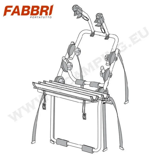 Takaluukku pyöräteline BICI OK 2 VAN, FABBRI - Kotikauppa