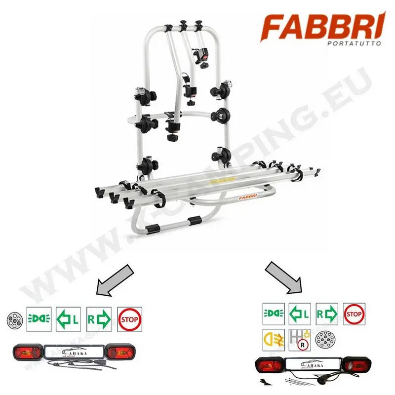 Takaluukku pyöräteline BICI OK 3 pyörälle VAN, FABBRI - Kotikauppa