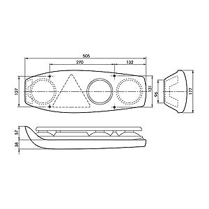 Takavalo Caraluna oikea kolmio heijastim Takavalo oikea kolmio heijastimella