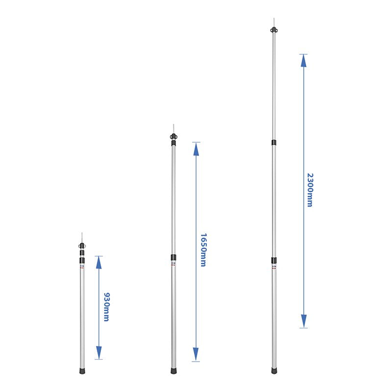 Telttatanko teleskooppi 93-230 cm joukko 2 kpl - Kotikauppa