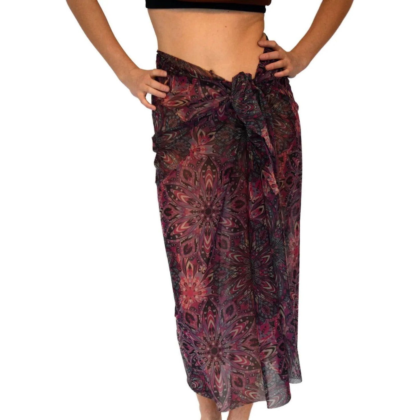 Terracotta Mandala Tan Through Sarong - Kotikauppa