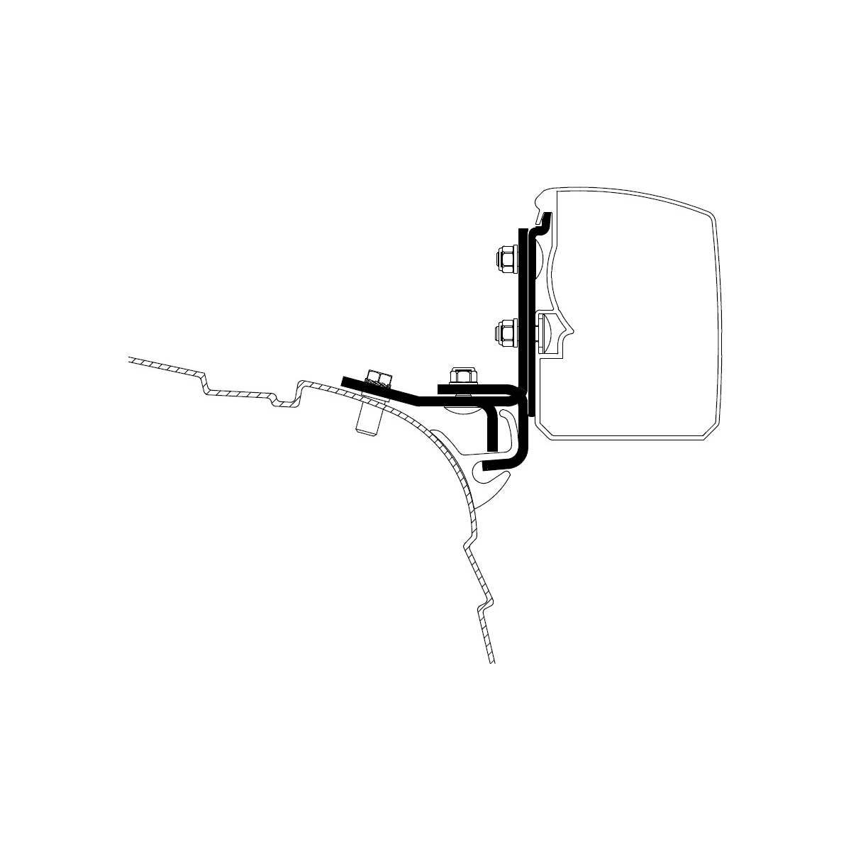 Thule kiinnityssarja 3200 VW T5/T6 Miniv Minivan Multi Rail, vasemmalta ajettava | 301914 | 5415182056892 | Kotikauppa | Thule