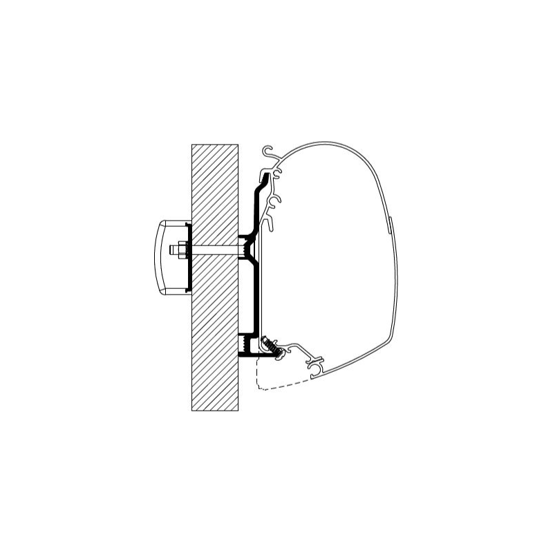 Thule kiinnityssarja Bürstner, 2x40 cm+2x8 cm | 301680 | 5415182048408 | Kotikauppa | Thule