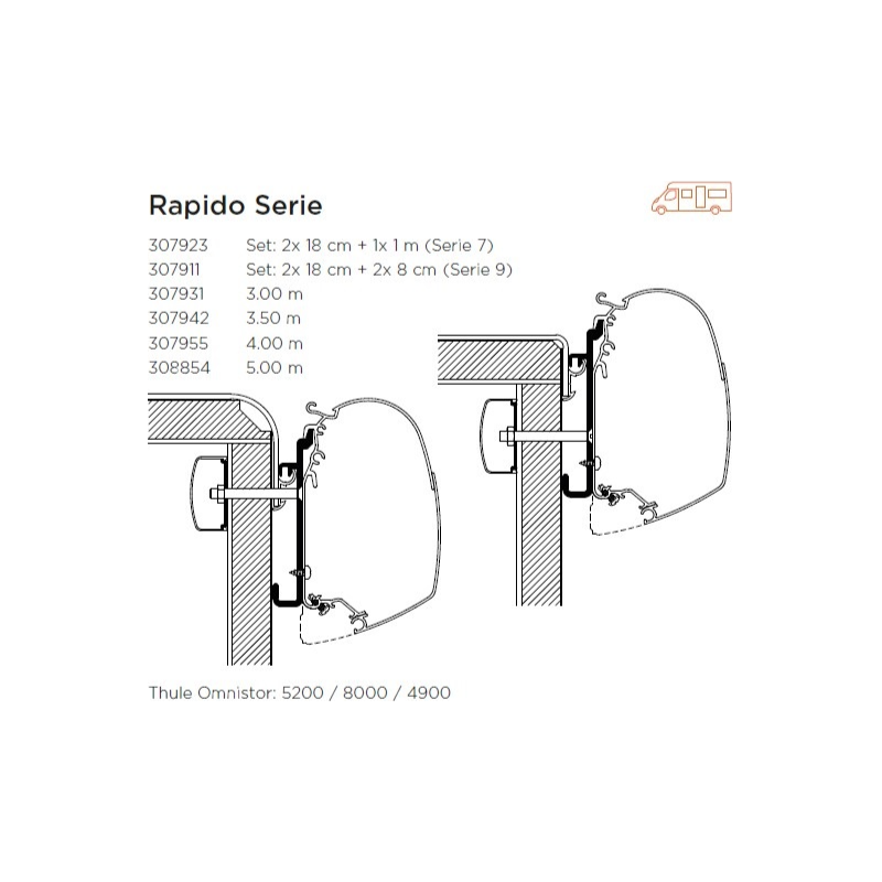 Thule kiinnityssarja Rapido Serie 9 | 307911 | 5415182004084 | Kotikauppa | Thule