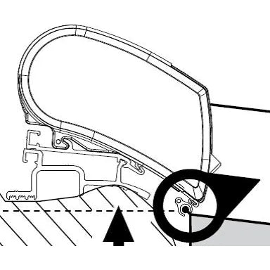 Thule kiinnityskisko Quickfit, kattomarkiisi 6300/6200/9200 | 307050 | 5415182040488 | Kotikauppa | Thule