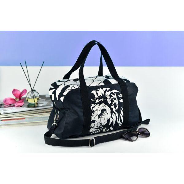 Travel Bag White Lion - Black - Kotikauppa