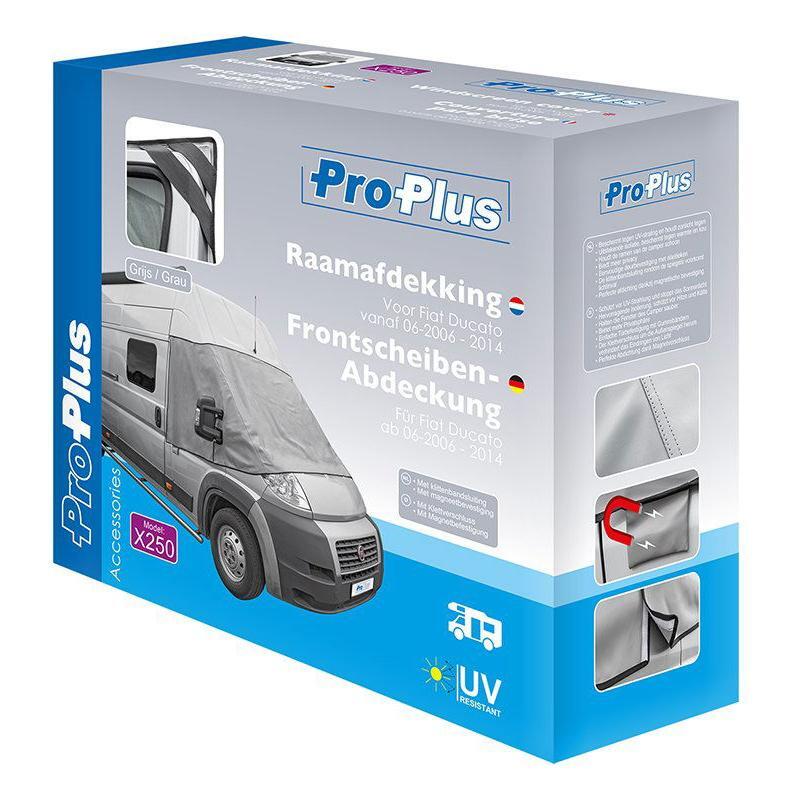 Tuulilasinsuoja harmaa kansi varten Fiat Ducato X250 ajalta 06.2006-2014 - Kotikauppa