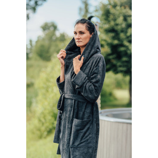 Unisex Hooded Bathrobe - Bamboo Terry - Kotikauppa