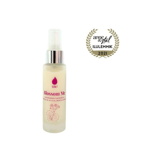 Blossom Me -stressiä lievittävä kasvovoide poimulehdellä ja hyaluronihapolla, 50ml