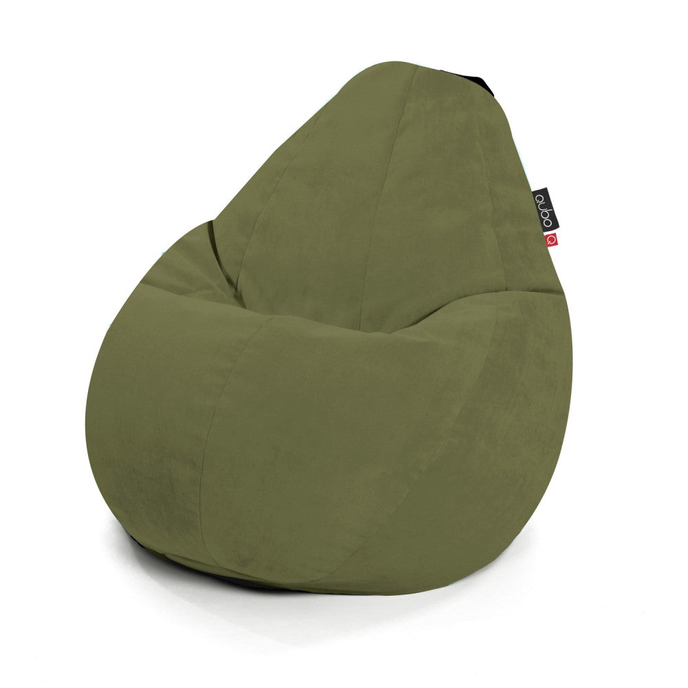 Säkkituoli Qubo™ Comfort 90 Olive VELVET FIT - Kotikauppa