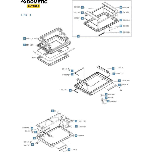 Vaihtolasi lasikehyksellä Heki 1