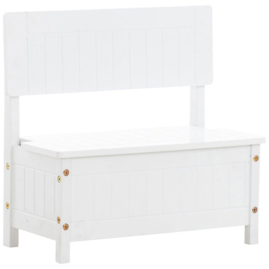Valkoinen penkki säilytystilalla Ninda - Kotikauppa