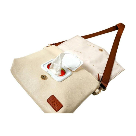 Vauvan tarvikelaukku/käsilaukku (valkoinen/cappuccino) - Kotikauppa