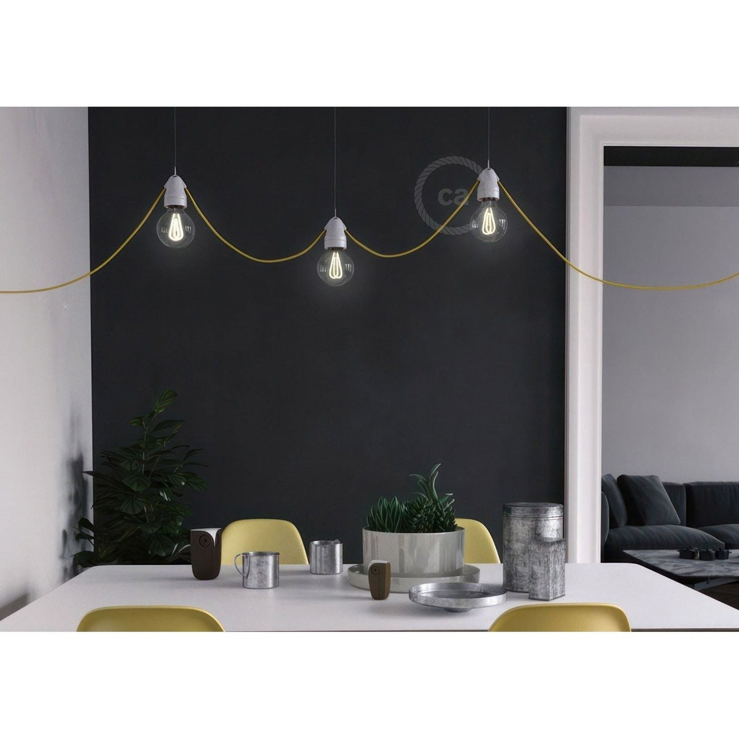 Vintage lampunpidikesarja posliini E27 (valkoinen ja musta) - Kotikauppa