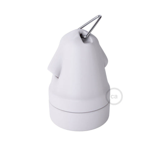 Vintage lampunpidikesarja posliini E27 (valkoinen ja musta) - Kotikauppa