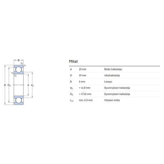 W 61800 Urakuulalaakeri