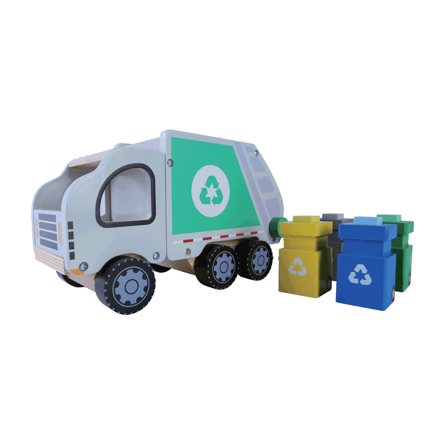 Wooden Garbage Truck - Kotikauppa