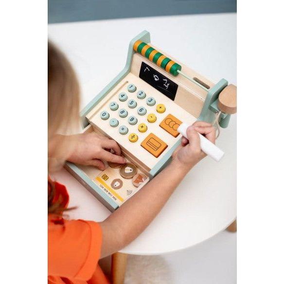 Wooden Store Cash Register with Accessories - Kotikauppa