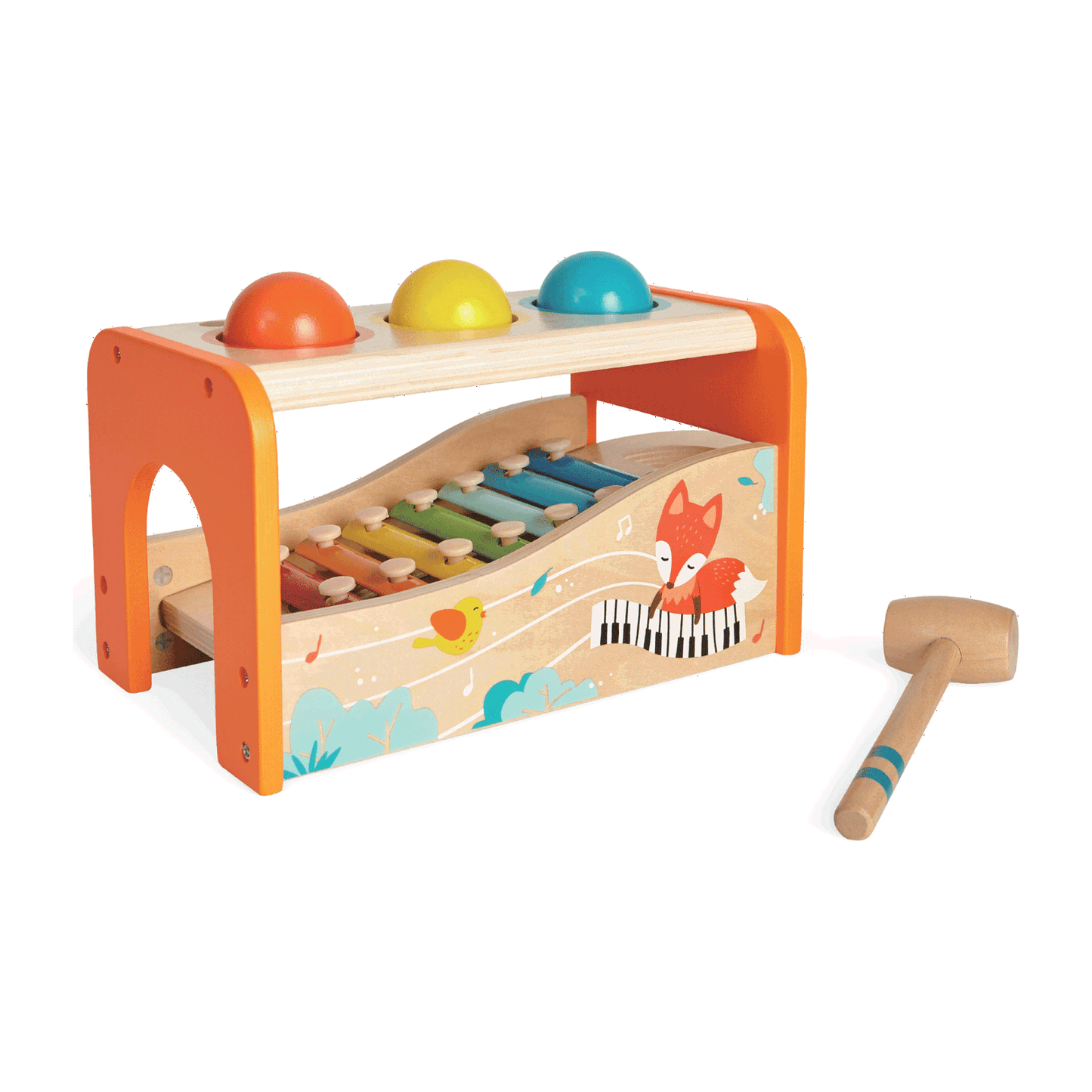 Wooden Xylophone & Ball game - Kotikauppa