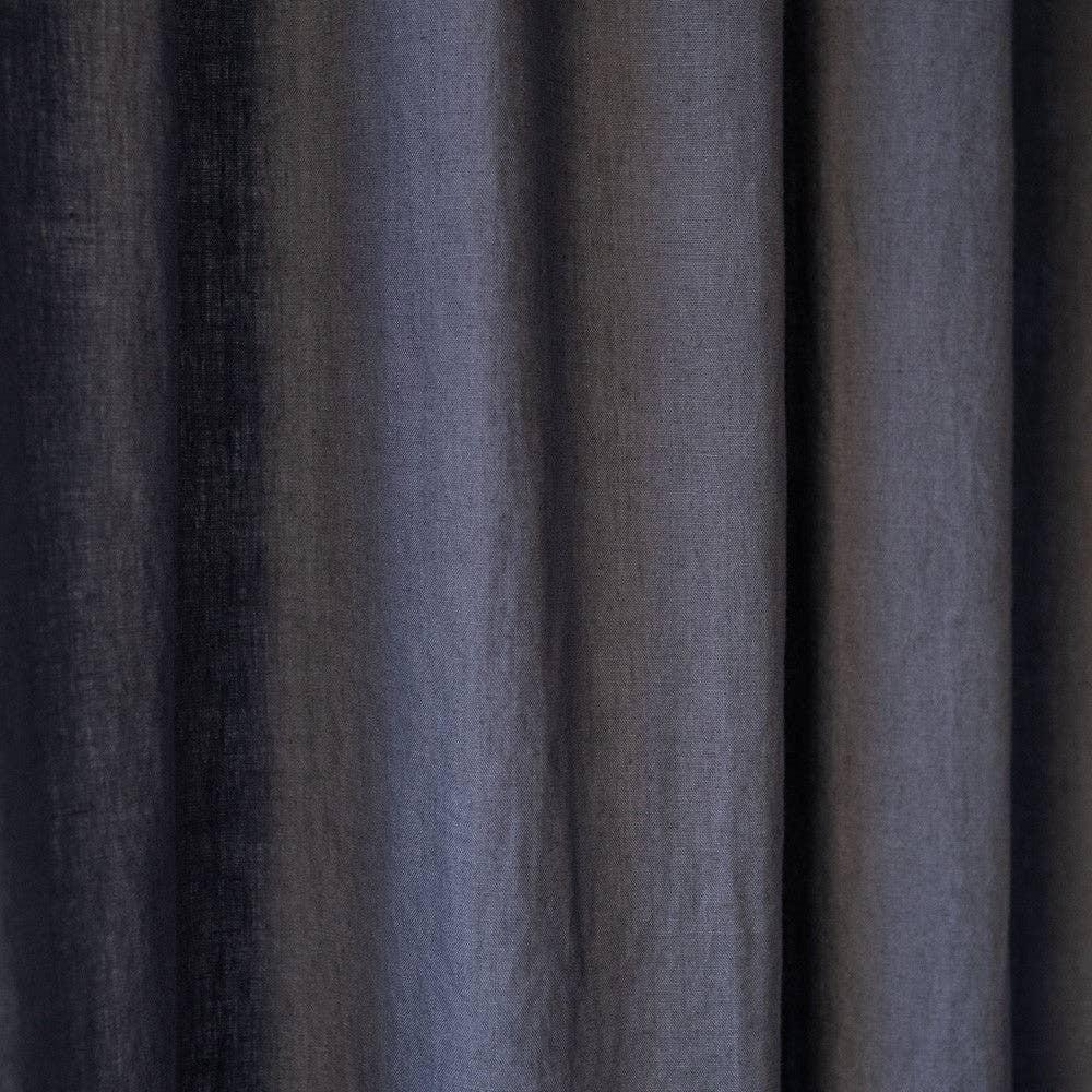 Pimentävä pellavaverho (tankoon) - Tummanharmaa - 2 kpl Setti - Linen Tales