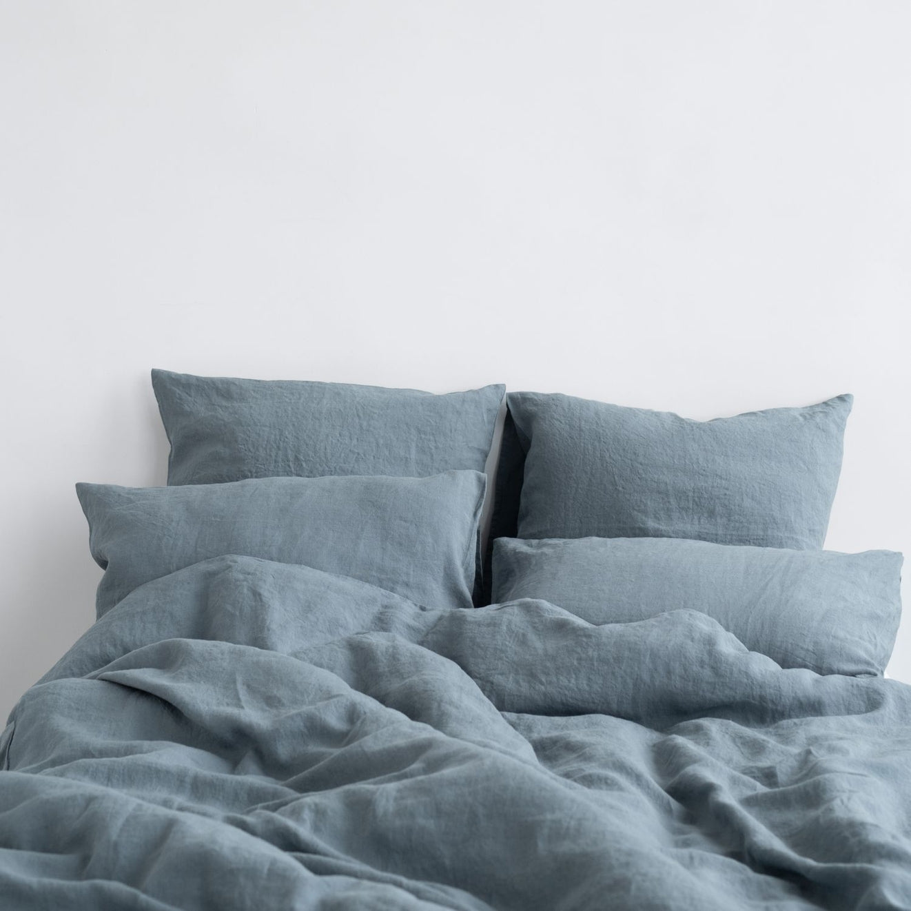Pellava pussilakanasetti - Blue Fog (Parivuode) - Linen Tales