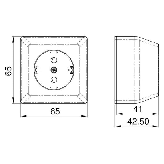 PISTORASIA PINTA OPAL 1S/16A/IP20 PPR MUSTA