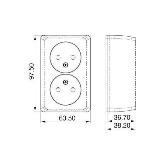 PISTORASIA PINTA OPAL 2N/16A/IP20 PPR MUSTA