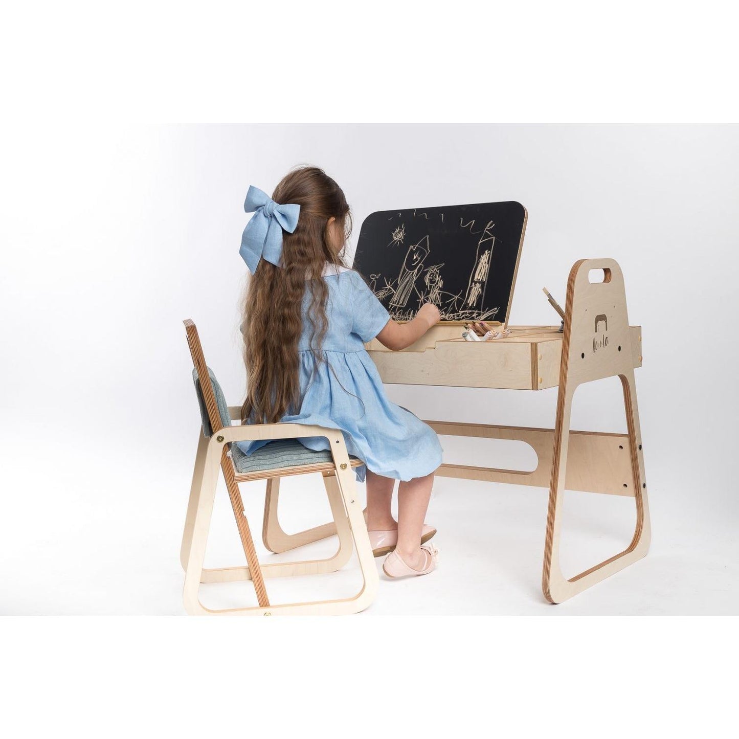 Adjustable Children Chair Julle - Mint Green