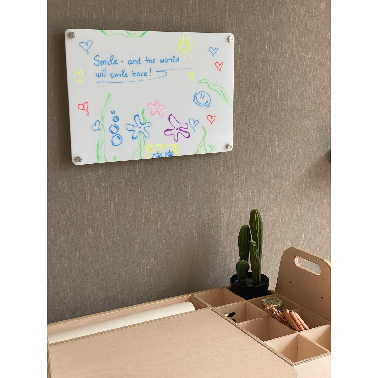 LUULA Acrylic Whiteboard For Montessori-Style Learning